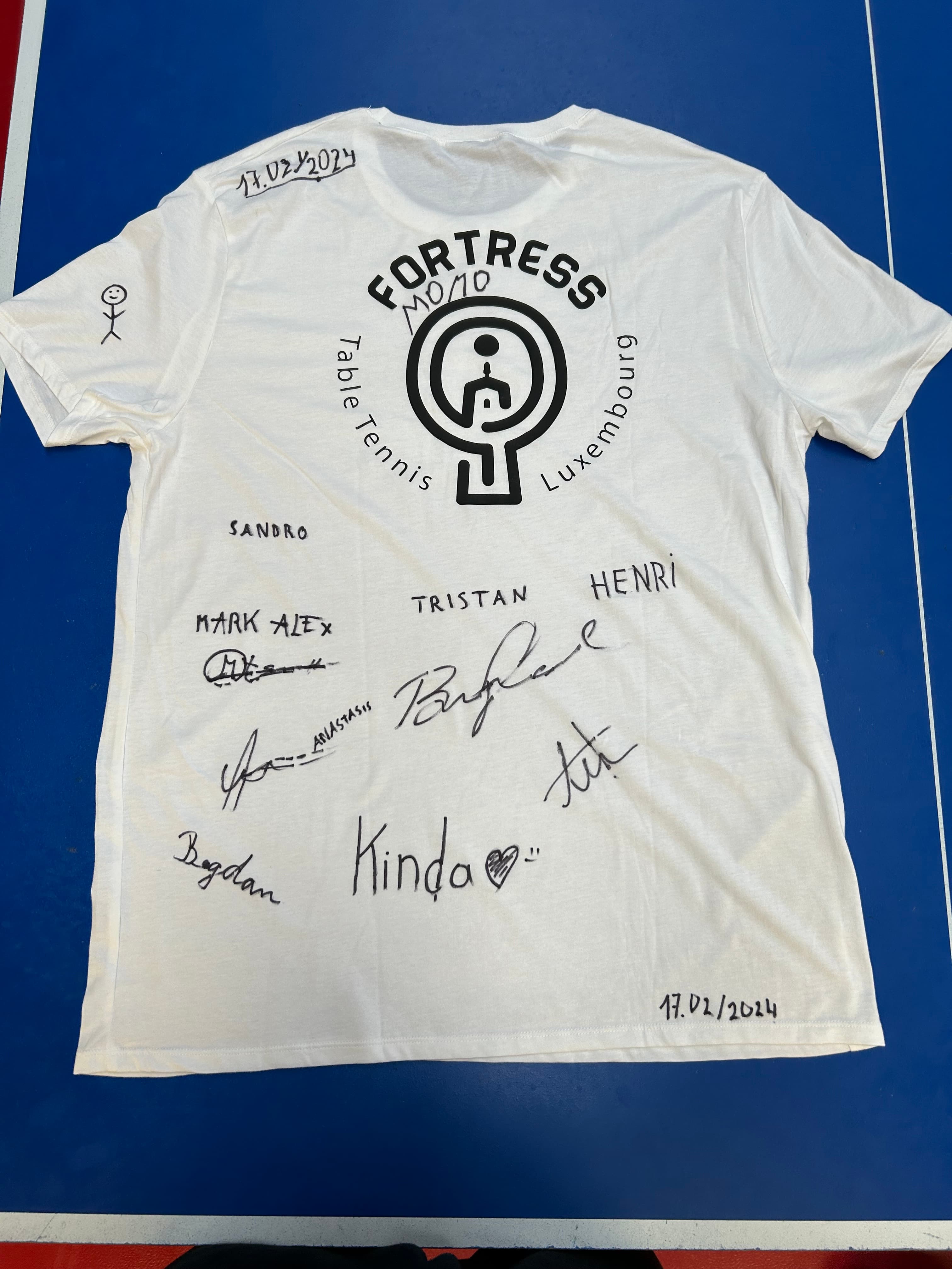 Signed Fortress t-shirt — camp memento